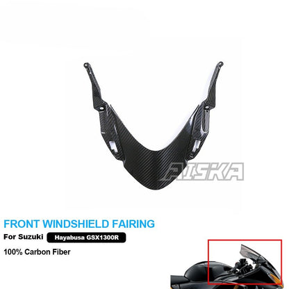 AISKA 100% 3K Carbon Fiber Front Windshield Fairing Accessories for Suzuki GSX1300 R Hayabusa 2021-2025 Motorcycle Fairing
