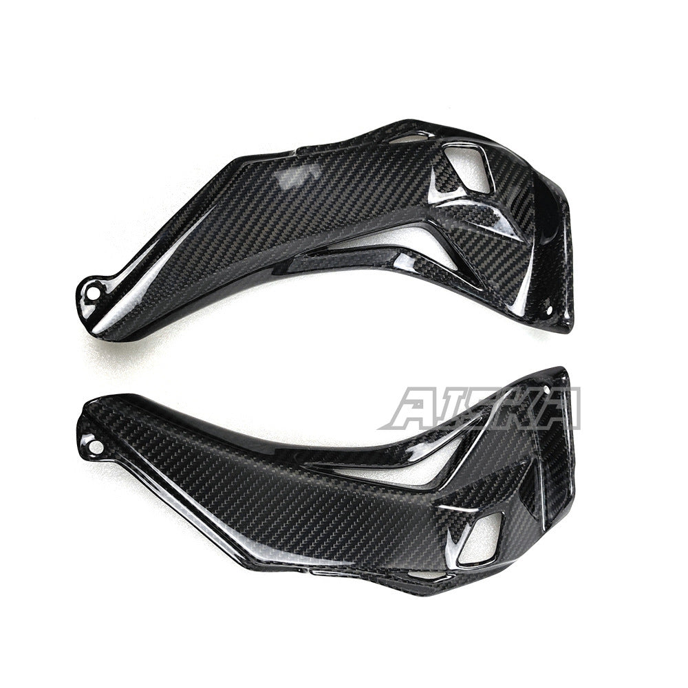 AISKA 3K Dry Carbon Fiber Motorcycle Accessories Front Fairing Inner Dash Panel Side Covers for Kawasaki ZX10R ZX-10R 2016-2020