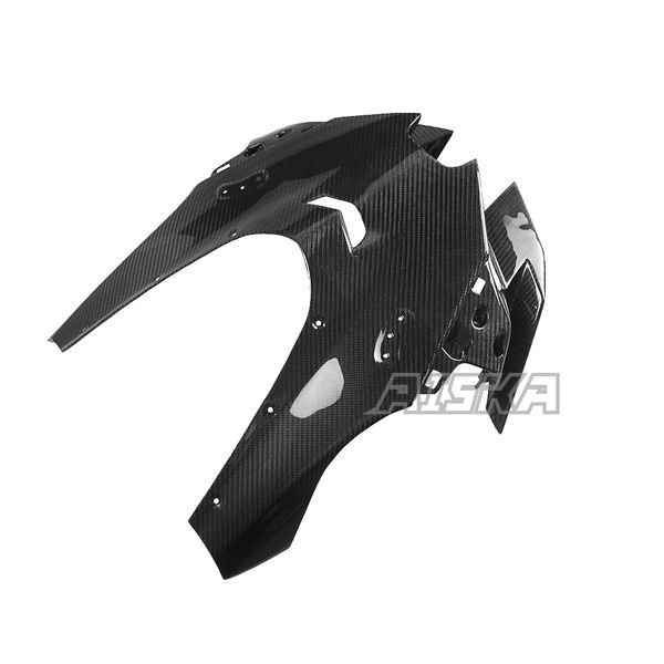 AISKA 3K Dry Carbon Fiber Motorcycle Accessories Front Nose Headlight Fairing Cowl for Kawasaki Ninja ZX10R ZX-10R 2016-2020