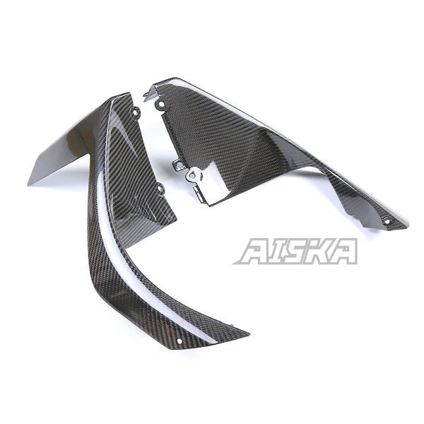 AISKA 3K Dry Carbon Fiber Motorcycle Front Trim Side Panels Radiator Cover Cowl for Kawasaki ZX10R ZX-10R 2021 2022 2023 2024