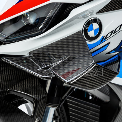 AISKA 100% 3K Carbon Fiber Side Panels Fixed Wings Fairing Motorcycle Winglets for BMW S1000RR 2023 2024
