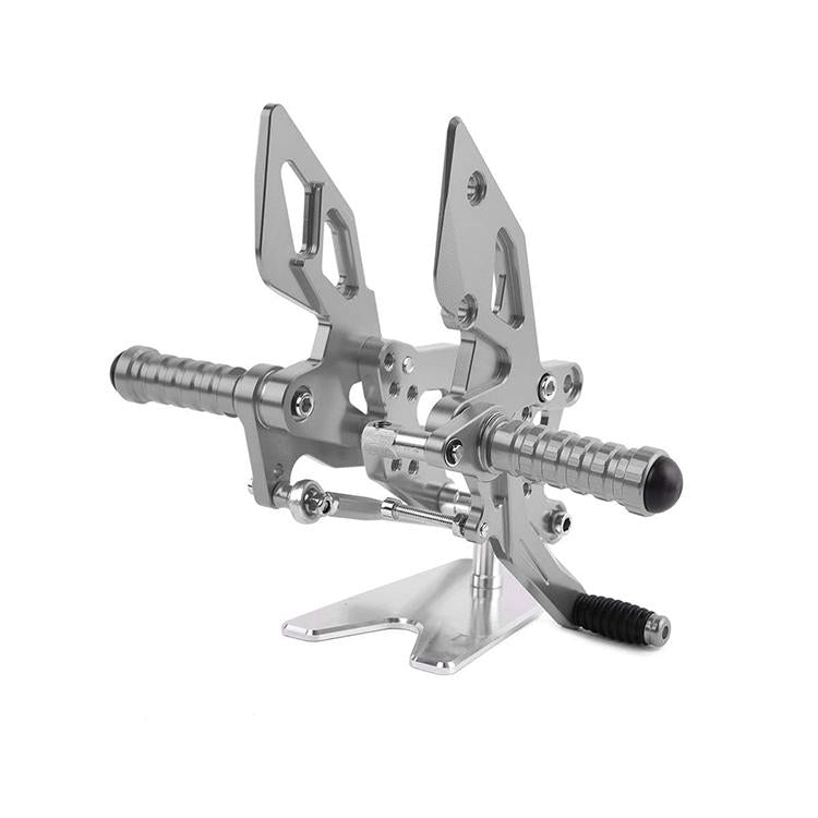 AISKA CNC Aluminum Footpeg Rearset Motorcycle Racing Adjustable Rear Footrest for Yamaha R25 R3 MT03 MT25 2015-2024