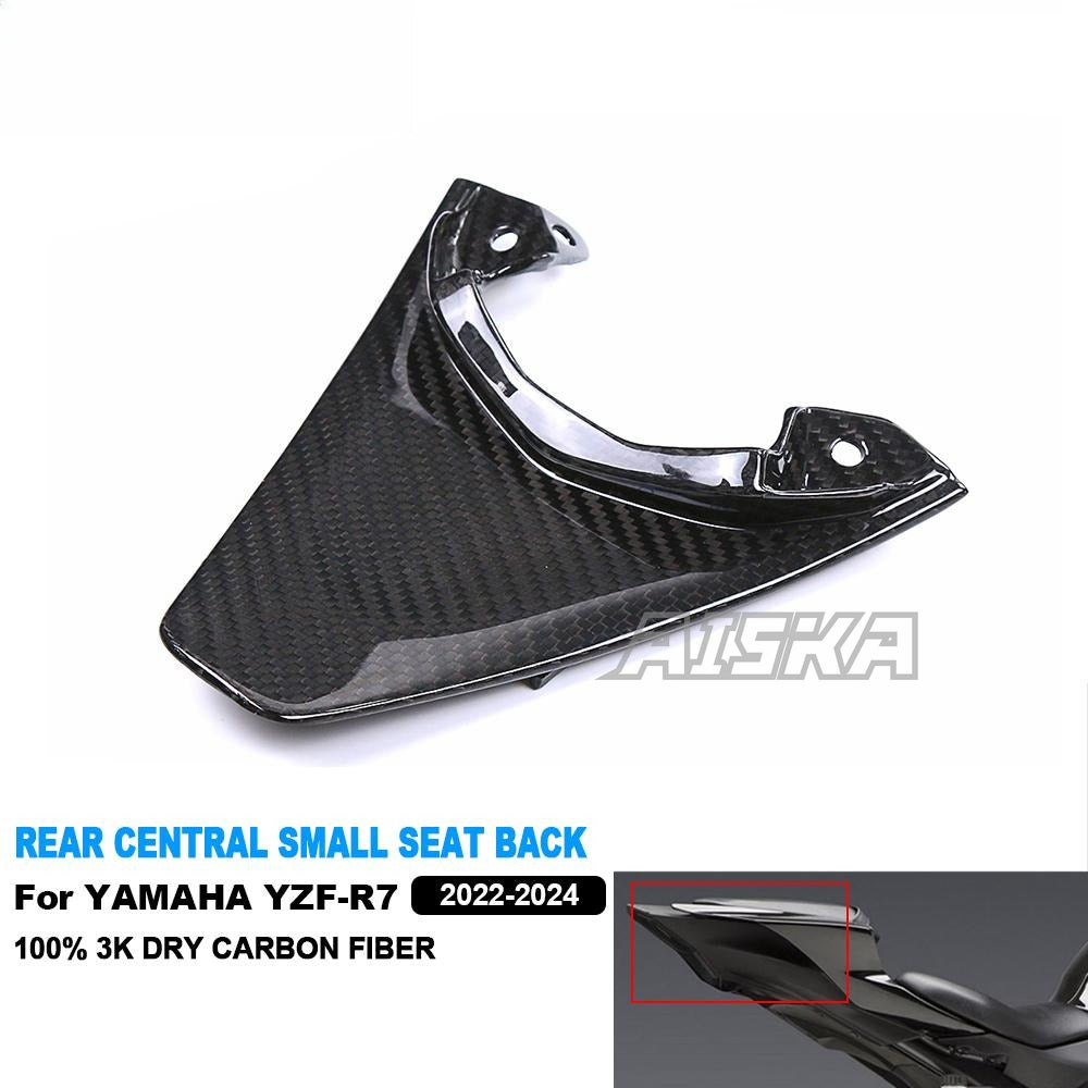 AISKA R7 Carbon Fiber Rear Seat Cover Motorcycle Carbon Rear Central Small Piece Seat Back Fairing for Yamaha R7 2022 2023 2024
