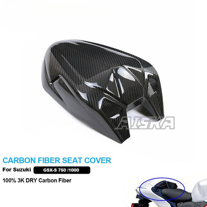 AISKA  3K Dry Carbon Fiber Motorcycle  Accessories Seat Cover for Suzuki GSX-S 750 1000 2017-2024