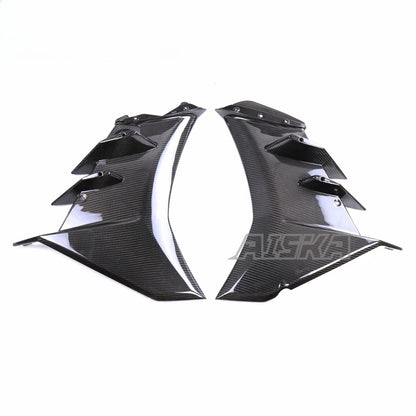 AISKA 3K 3*3 Carbon Fiber Motorcycle Accessories Front Headlight Fairing Lower Cover Frame Fairing for Aprilia RSV4  2021+