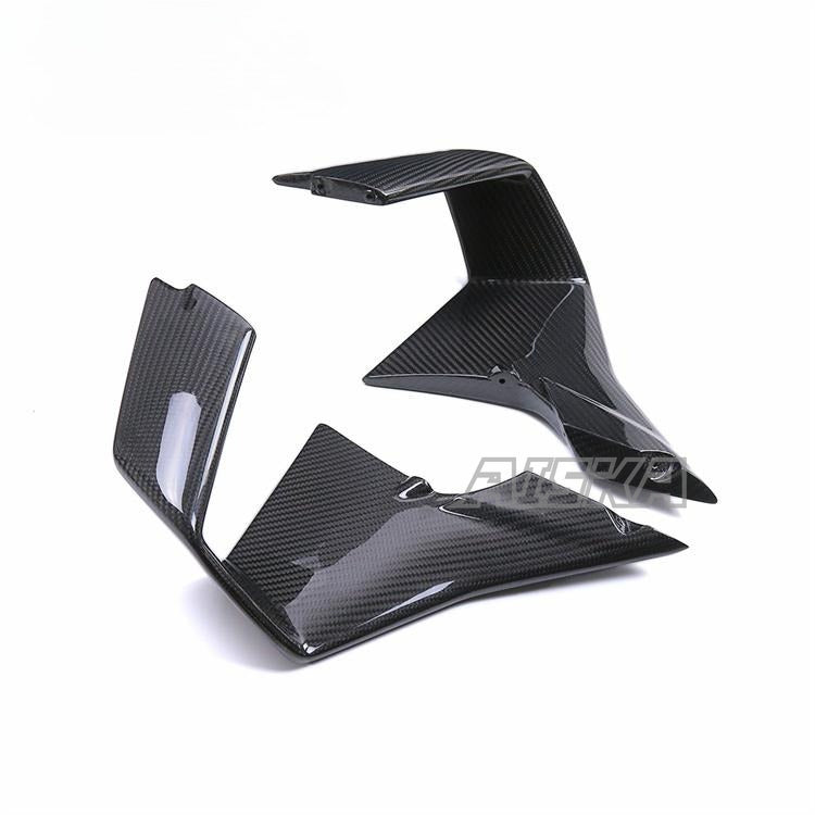 AISKA 3K Dry Carbon Fiber Motorcycle Wind Deflector Wings Fairing Front Spoiler Fixed Wind Winglets for BMW M1000RR 2023-2024