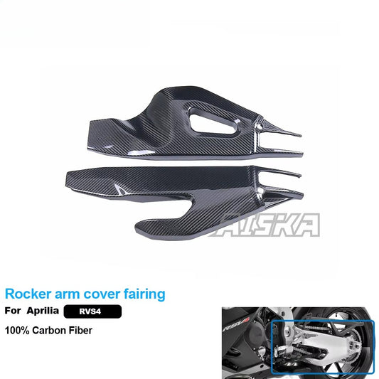 AISKA 3K 3*3 Twill Weave Carbon Fiber Motorcycle Accessories Rocker Arm Cover Fairing for Aprilia RSV4 2021+