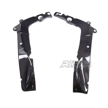 AISKA 3K Dry Carbon Fiber Motorcycle Frame Slider Crash Protection Frame Covers for Kawasaki Ninja ZX-6R 2019-2024