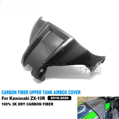 AISKA 3K Dry Carbon Fiber Motorcycle Accessories Fuel Tank Cockpit Airbox Cover Fairing for Kawasaki ZX10R ZX-10R 2016-2020