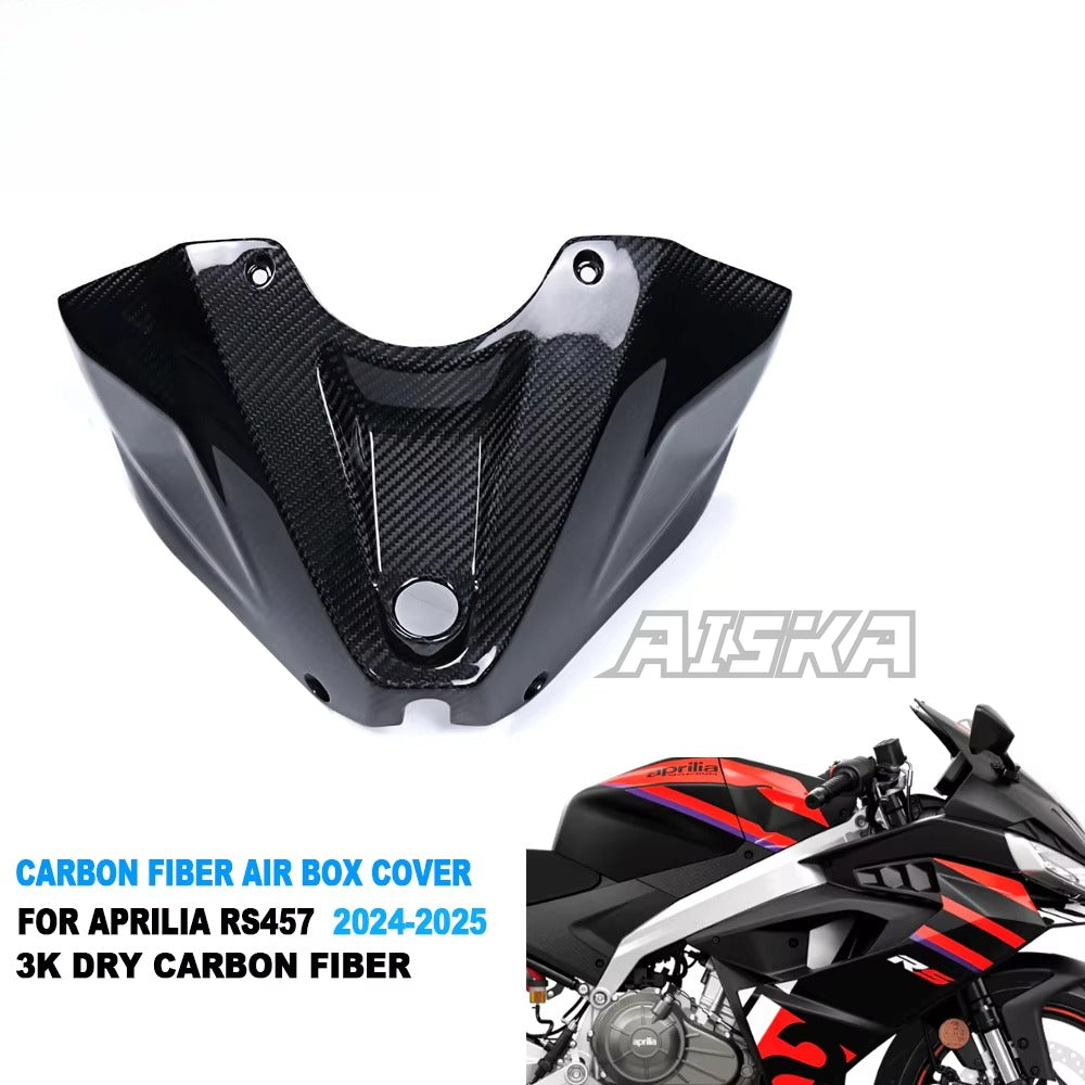 AISKA 100% 3K Twill Glossy Dry Carbon Fiber Front Tank Airbox Cover for Aprilia RS457 2023 2024 2025