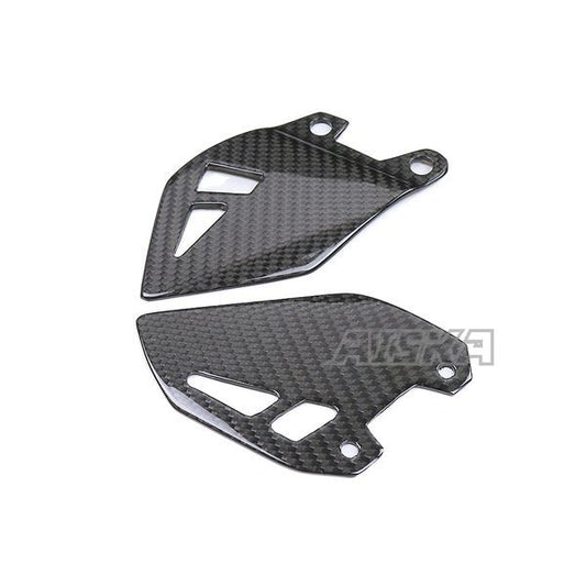 AISKA Dry Carbon Fiber Motorcycle Rear Footrest Wing Plate Rearset Protector Heel Guards for Kawasaki Z H2 2021 2022 2023 2024