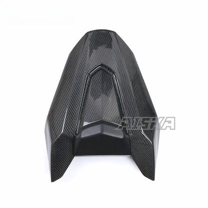 AISKA Dry Carbon Fiber Motorcycle Rear Tail Pillion Seat Cover Cowl Seat for Honda CB650F CBR650F 2014-2018 CB650R CBR650R 2019+
