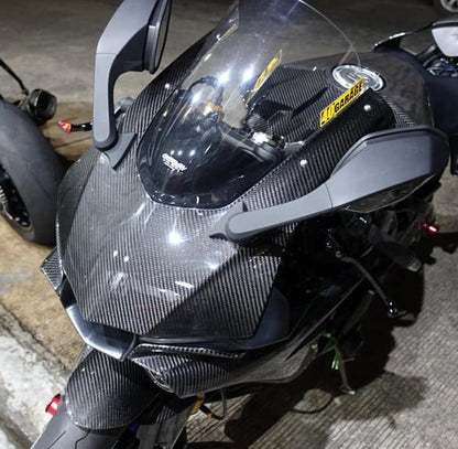 AISKA Full Carbon Fiber Motorcycle Front Headlight Fairing Nose Panel Cowl Fairing for Yamaha R1 2020-2025
