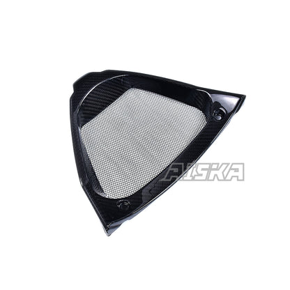 AISKA 3K 3*3 Carbon Fiber Motorcycle Accessories V-shaped Panel Radiator Cover for Aprilia RSV4  Tuono V4 2021+