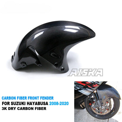 AISKA 100% 3K Carbon Fiber Motorcycle Front Fender Hugger Mudguard for Suzuki GSX1300 R Hayabusa Gen2 2008-2020