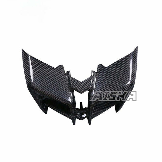 AISKA Twill Weave Gloss Carbon Fiber Motorcycle Front Upper Headlight Cover Fairing for Yamaha MT10 FZ10 2016-2021