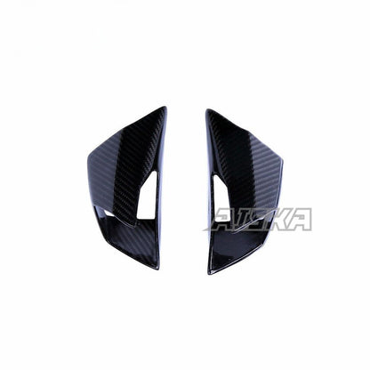 AISKA Dry Carbon Fiber Motorcycle Fixed Wind Wing Flow Front Fairing Side Spoiler Winglet for Honda CB650R CBR650R 2019+