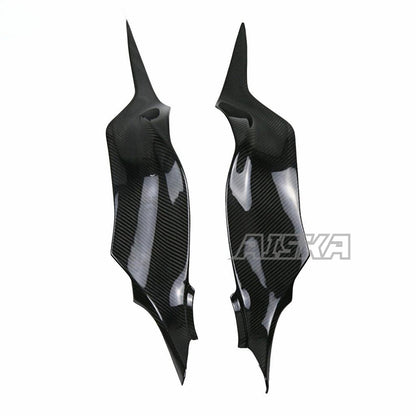 AISKA 3K Dry Carbon Fiber Motorcycle Fuel Tank Side Panels for Kawasaki Ninja ZX-6R 2019-2024