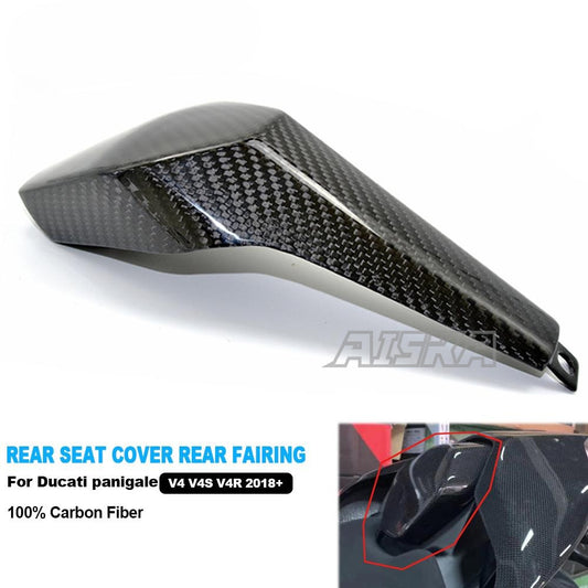 AISKA Dry Carbon Fiber Motorcycle Accessories Spare Parts Rear Seat Cover Rear Fairing for  Ducati Panigale  V4 V4S V4R 2018-2021
