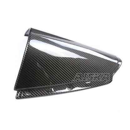 AISKA 3K Dry Carbon Fiber Motorcycle Front Wind Deflectors Windshield WindScreen for Kawasaki ZX10R ZX-10R 2021 2022 2023 2024