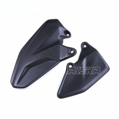 AISKA 100% Dry Carbon Fiber Parts Motorcycle Accessories Heel Plates for Ducati Multistrada V4 1100 2021-2023