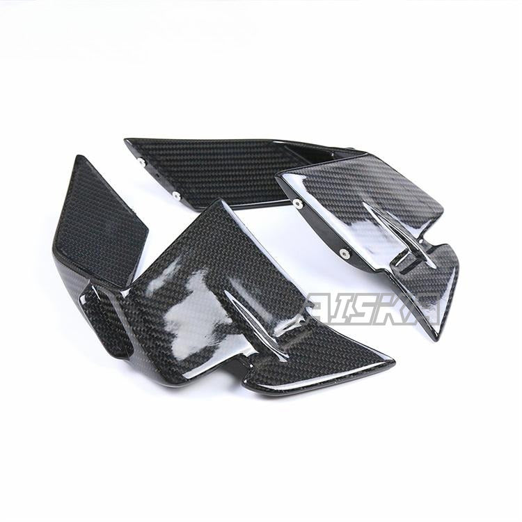 AISKA 100% 3K Carbon Fiber Side Panels Fixed Wings Fairing Motorcycle Winglets for BMW S1000RR 2023 2024