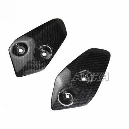 AISKA 100% Dry Carbon Fiber Motorcycle Fairings Motorcycle Heel Guard Cover for Yamaha MT07 MT-07 2014-2017