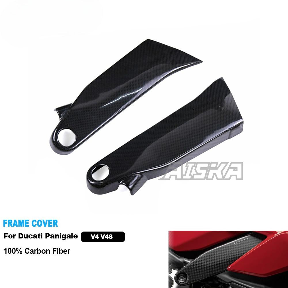 AISKA Twill Weave 100% 3K Full Carbon Fiber Motorcycle Frame Cover Fairing for DUCATI Panigale Streetfighter V4 2018-2023
