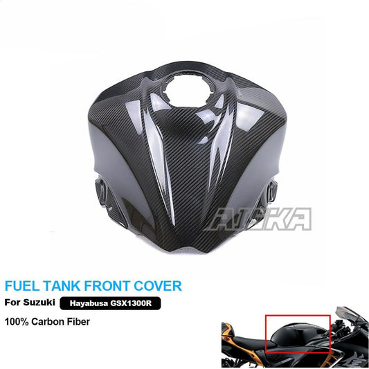 AISKA 3K Dry Carbon Fiber Motorcycle Accessories Fuel Tank Front Cover for Suzuki GSX1300R Hayabusa 2021-2025