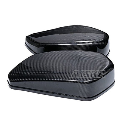 AISKA Carbon 100% Autoclave Real 3K Dry Carbon Fiber Motorcycle Saddlebags for Harley Davidson Softail Low Rider S ST 2022 -2025