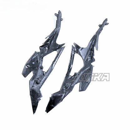AISKA 3K Dry Carbon Fiber Motorcycle Side Upper Frame Inner Cover Panel Fairing for Kawasaki Ninja ZX-25R 2020-2024