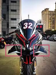 AISKA 100% 3K Dry Carbon Fiber Motorcycle Ninja 400 Accessories Fixed Wing Fairing Winglet for Kawasaki Ninja 400 2018-2024