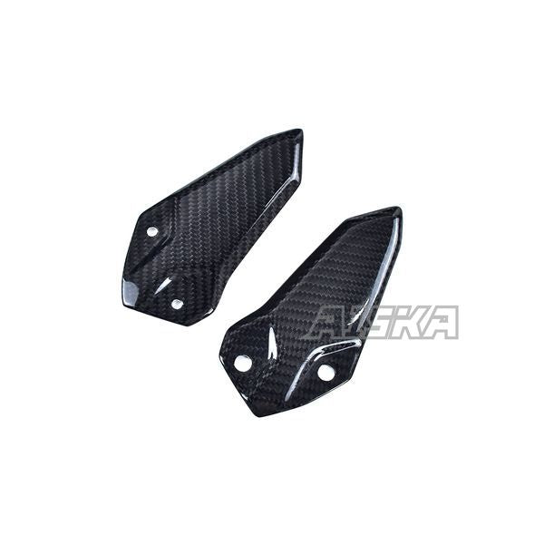 AISKA 3K Dry Carbon Fiber Motorcycle Heel Guard Rearset Plate Foot Peg Protector for Kawasaki Ninja ZX-25R 2020-2024