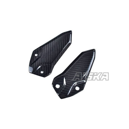 AISKA 3K Dry Carbon Fiber Motorcycle Heel Guard Rearset Plate Foot Peg Protector for Kawasaki Ninja ZX-25R 2020-2024