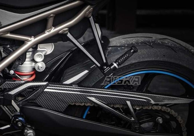 AISKA 3K Pure Carbon Fiber Motorcycle Rear Fender Splash Chain MudGuard Rear Hugger for BMW S1000RR M1000RR S1000R 2019-2025