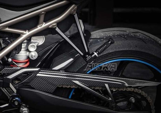 AISKA 3K Pure Carbon Fiber Motorcycle Rear Fender Splash Chain MudGuard Rear Hugger for BMW S1000RR M1000RR S1000R 2019-2025
