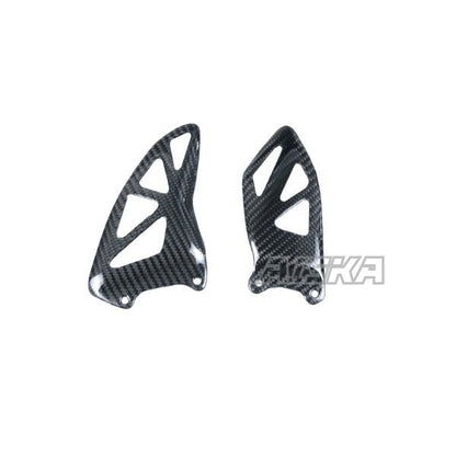 AISKA 100% Dry Carbon Fiber Motorcycle Rearset Plate Foot Peg Protector Heel Plates Guard for Suzuki GSX-R1000 2017-2024