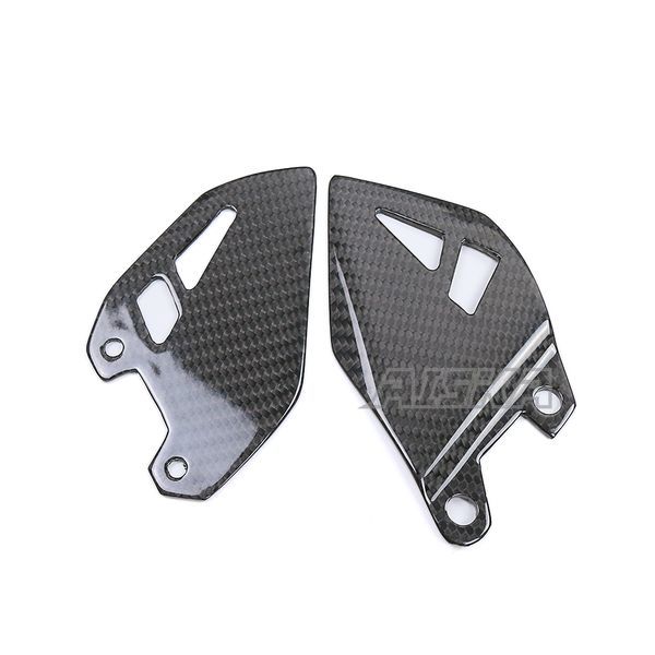 AISKA Dry Carbon Fiber Motorcycle Rear Footrest Wing Plate Rearset Protector Heel Guards for Kawasaki Z H2 2021 2022 2023 2024