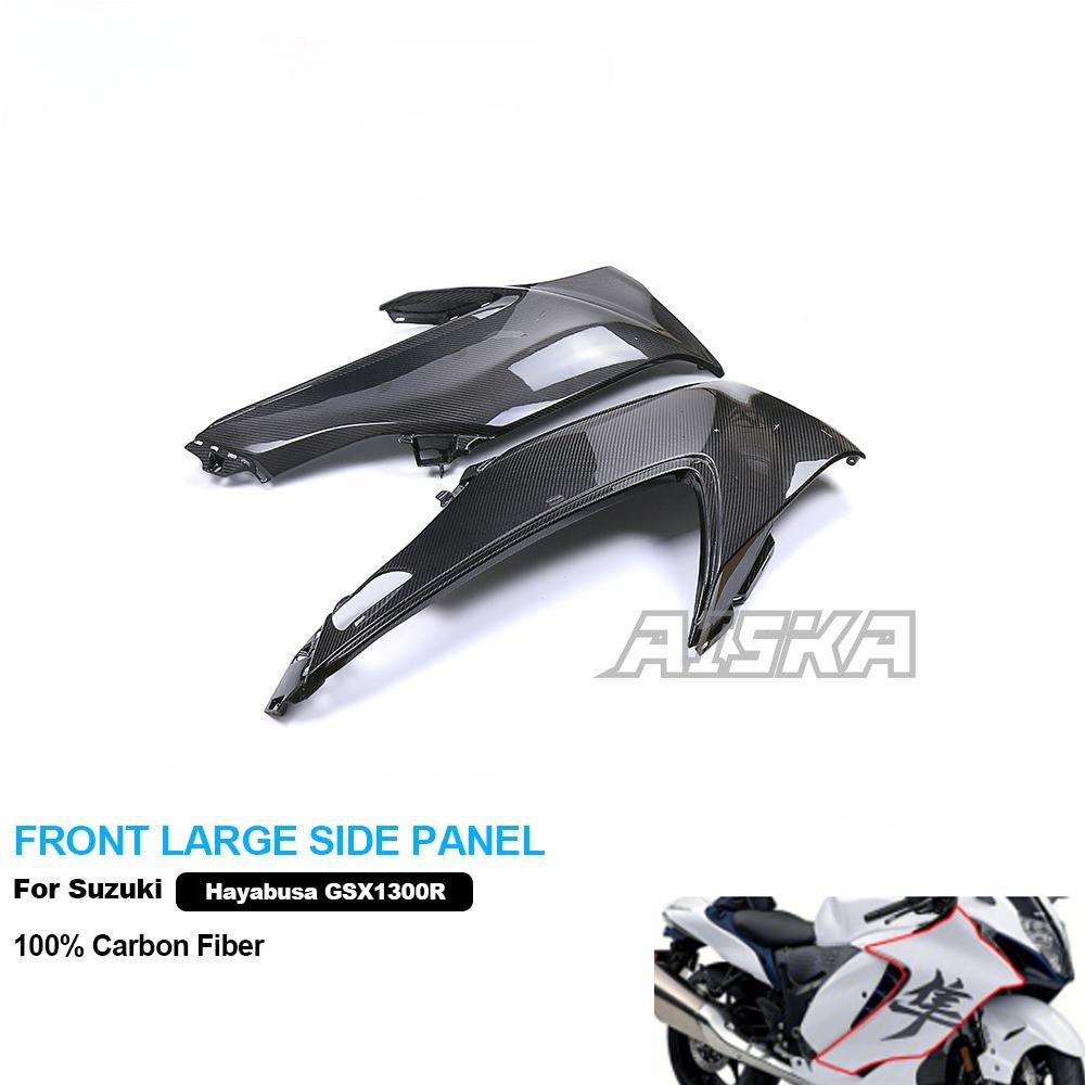 AISKA 3K Dry Carbon Fiber Motorcycle Front Large Side Panel for Suzuki GSX1300R Hayabusa 2021-2025
