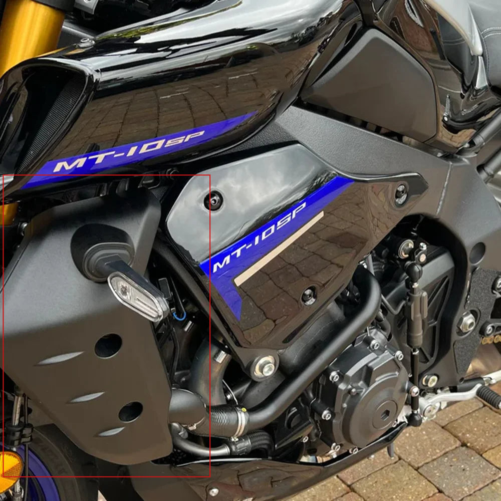 AISKA 3K Dry Carbon Fiber Motorcycle Water Tank Guard Radiator Side Guards Cover Fairing Kits for Yamaha MT10 2022 2023 2024