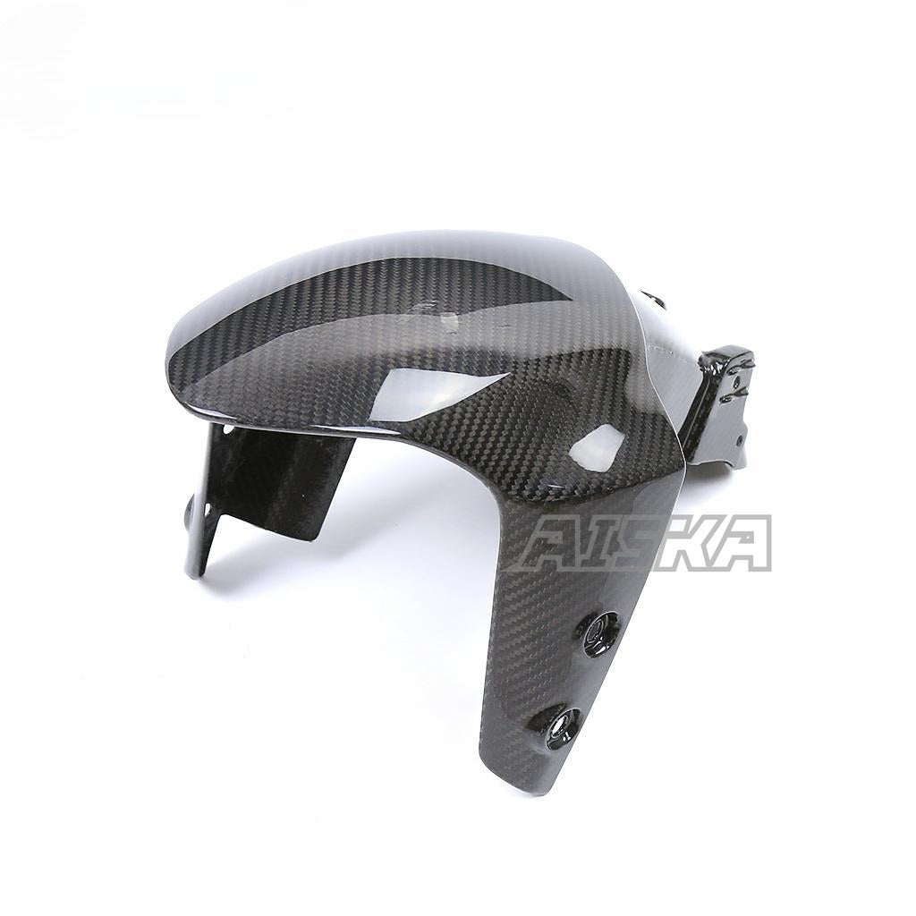 AISKA Motorcycle Carbon Fiber Front Hugger Fender Splash Mud Dust Guard Mudguard for Yamaha MT09 FZ09 2021-2023
