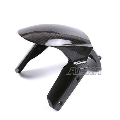 AISKA 3K Dry Carbon Fiber Motorcycle Front Wheel Fender Hugger Mudguard for Kawasaki Ninja ZX-6R 2013-2024