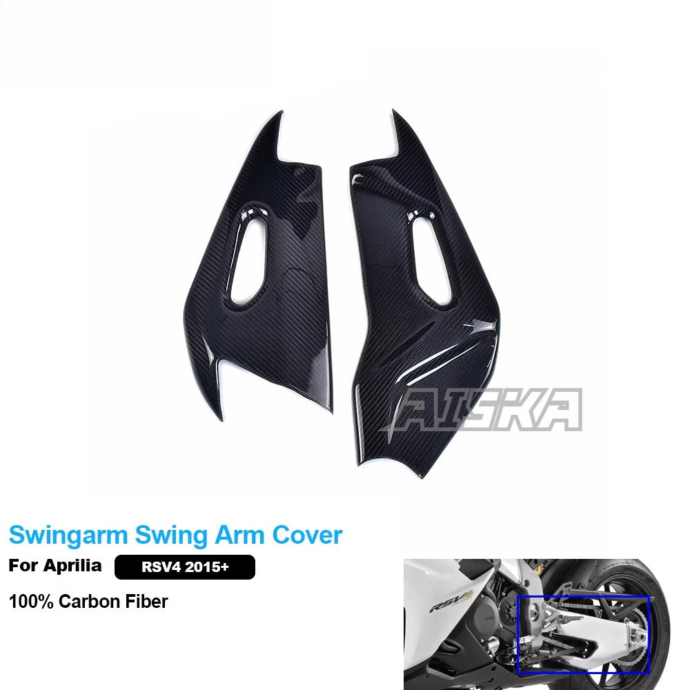 AISKA 3K 3*3 Carbon Fiber Motorcycle Accessories Frame Swingarm Swing Arm Cover for Aprilia RSV4 RR RF 2009- 2020