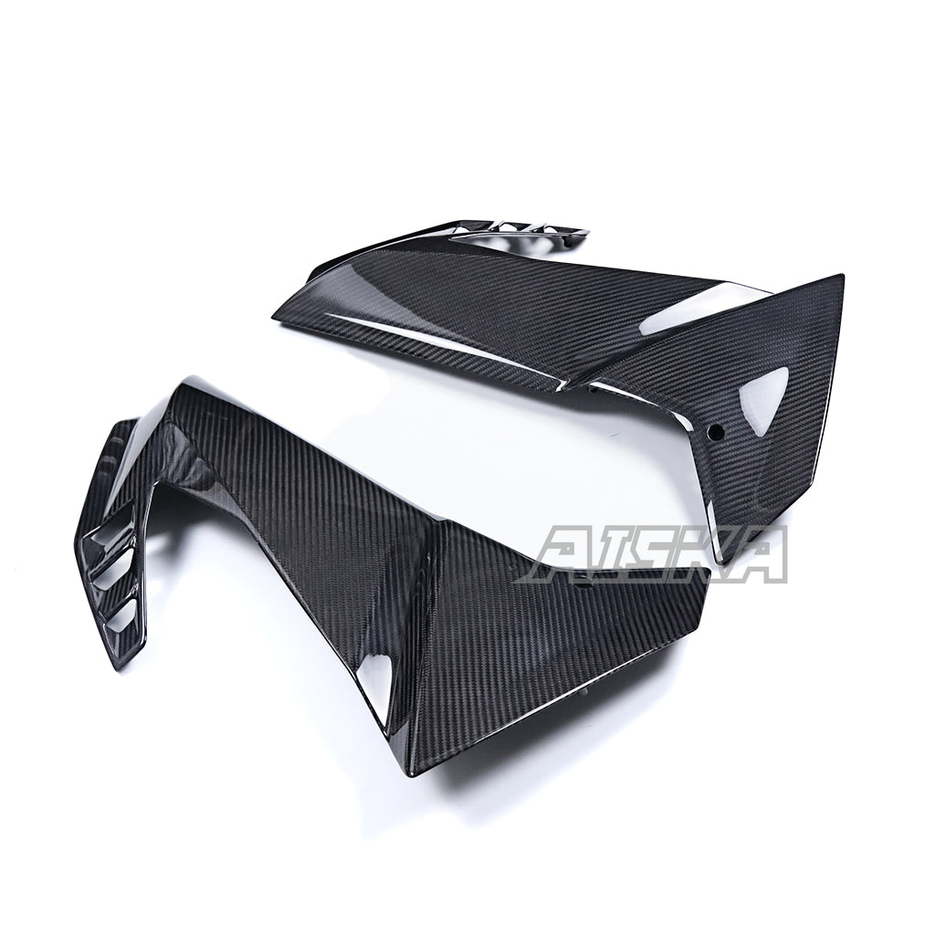 AISKA 100% 3K Twill Glossy Dry Carbon Fiber Aerodynamic Wing Kit Spoiler Winglets for Aprilia RS457 2023 2024 2025