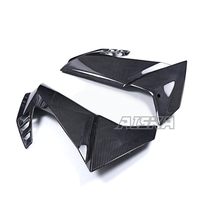 AISKA 100% 3K Twill Glossy Dry Carbon Fiber Aerodynamic Wing Kit Spoiler Winglets for Aprilia RS457 2023 2024 2025