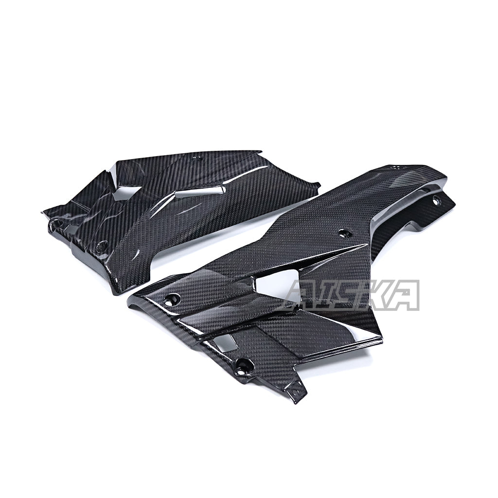 AISKA 100% 3K Twill Glossy Dry Carbon Fiber Lower Belly Pan for Aprilia RS457 2023 2024 2025