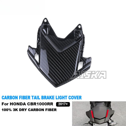 AISKA Dry Carbon Fiber Motorcycle Rear Seat Tail Brake Light Upper Cover Panel Fairing for Honda CBR1000RR 2017-2024