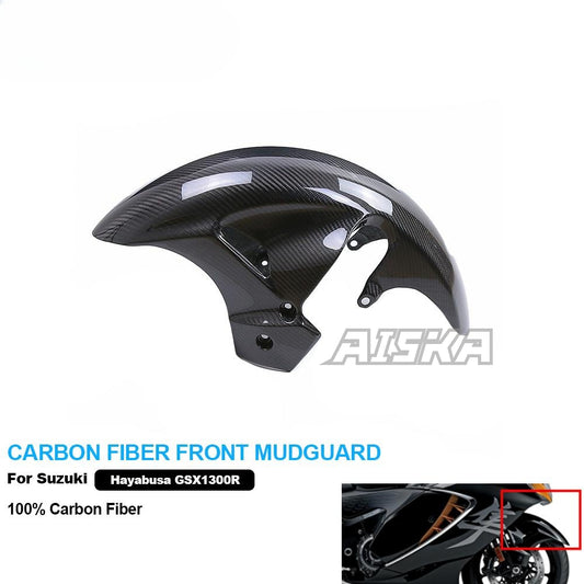 AISKA 3K Dry Carbon Fiber Motorcycle Accessories Front Fender for Suzuki GSX1300R Hayabusa 2021-2025