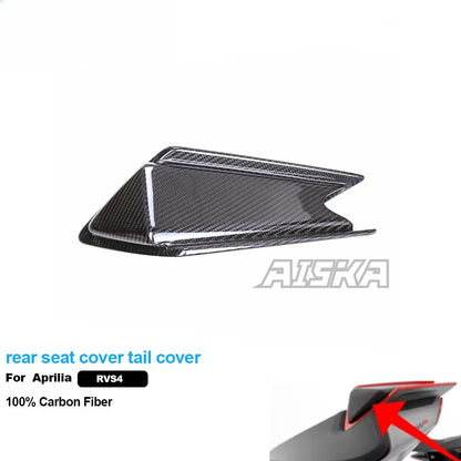 AISKA 100% 3K Pure All Dry Carbon Fiber Motorcycle Fairing Body Accessories Rear Seat Cover Tail Cover for Aprilia RSV4 Tuono V4 2021+