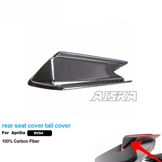 AISKA 100% 3K Pure All Dry Carbon Fiber Motorcycle Fairing Body Accessories Rear Seat Cover Tail Cover for Aprilia RSV4 Tuono V4 2021+